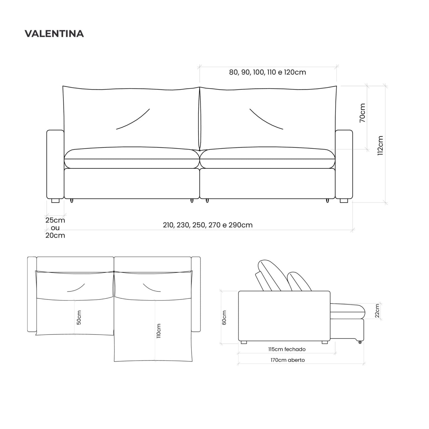 Sofá Valentina Stock